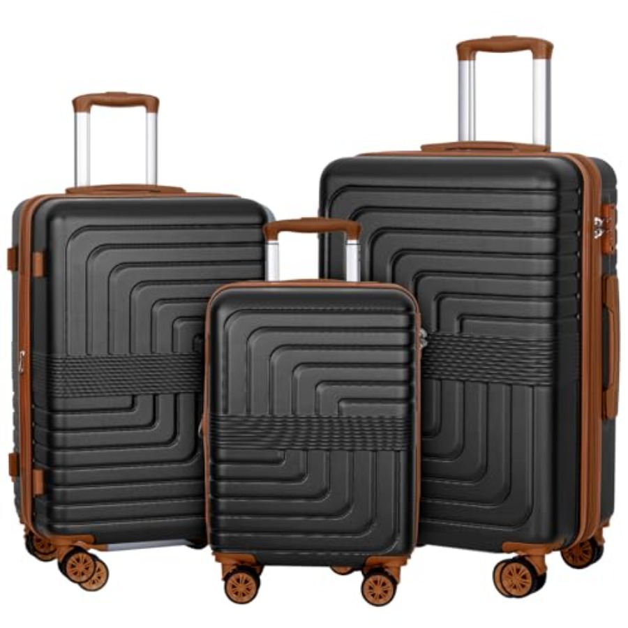 Expandable Hard Shell Luggage Set - Set Koper 3-Piece yang Dapat Diperluas