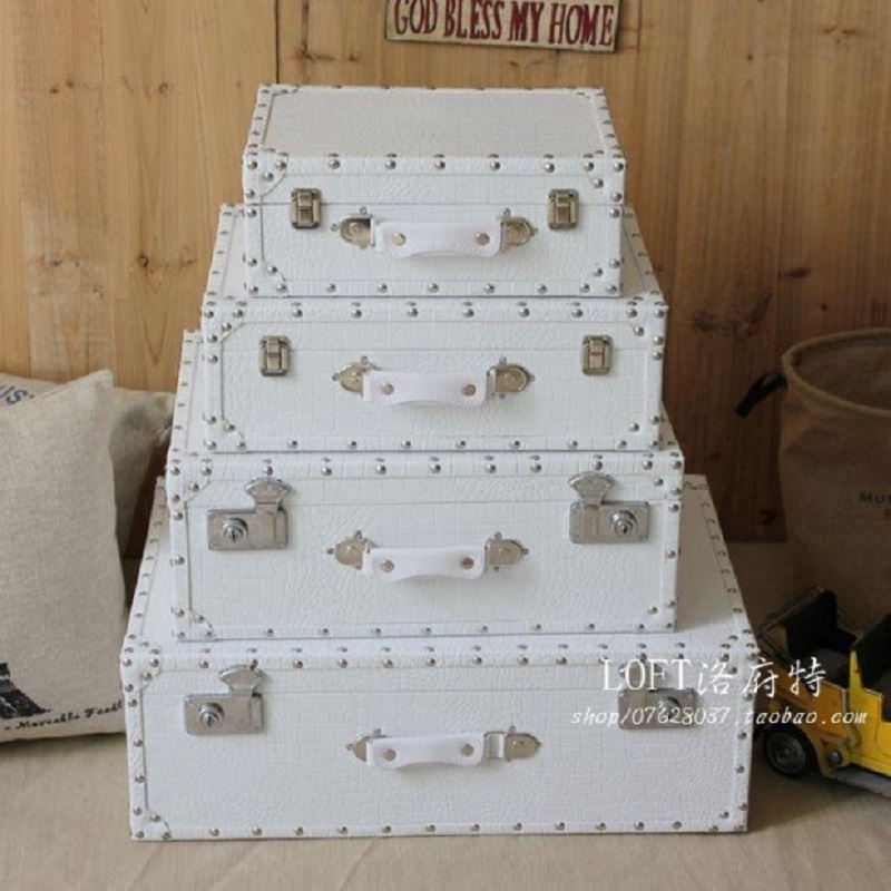 Retro Vintage Trunk Suitcase - Kotak Perjalanan Bermotif Kulit Buaya, Koper