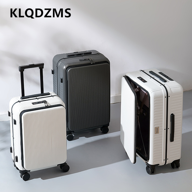 Front Opening Laptop Luggage 24 Inch - KLQDZMS Koper Bergulir 20