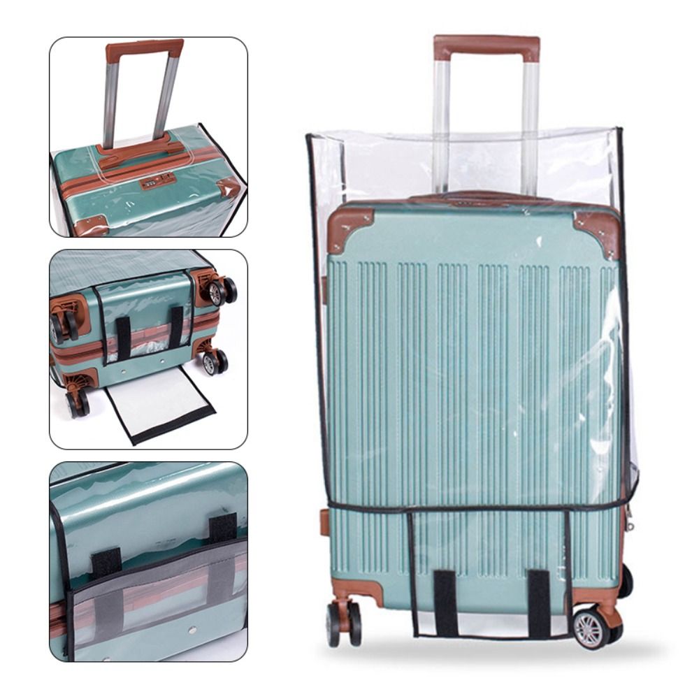 Luggage Protective Cover Transparent - Pelindung koper anti air PVC transparan,