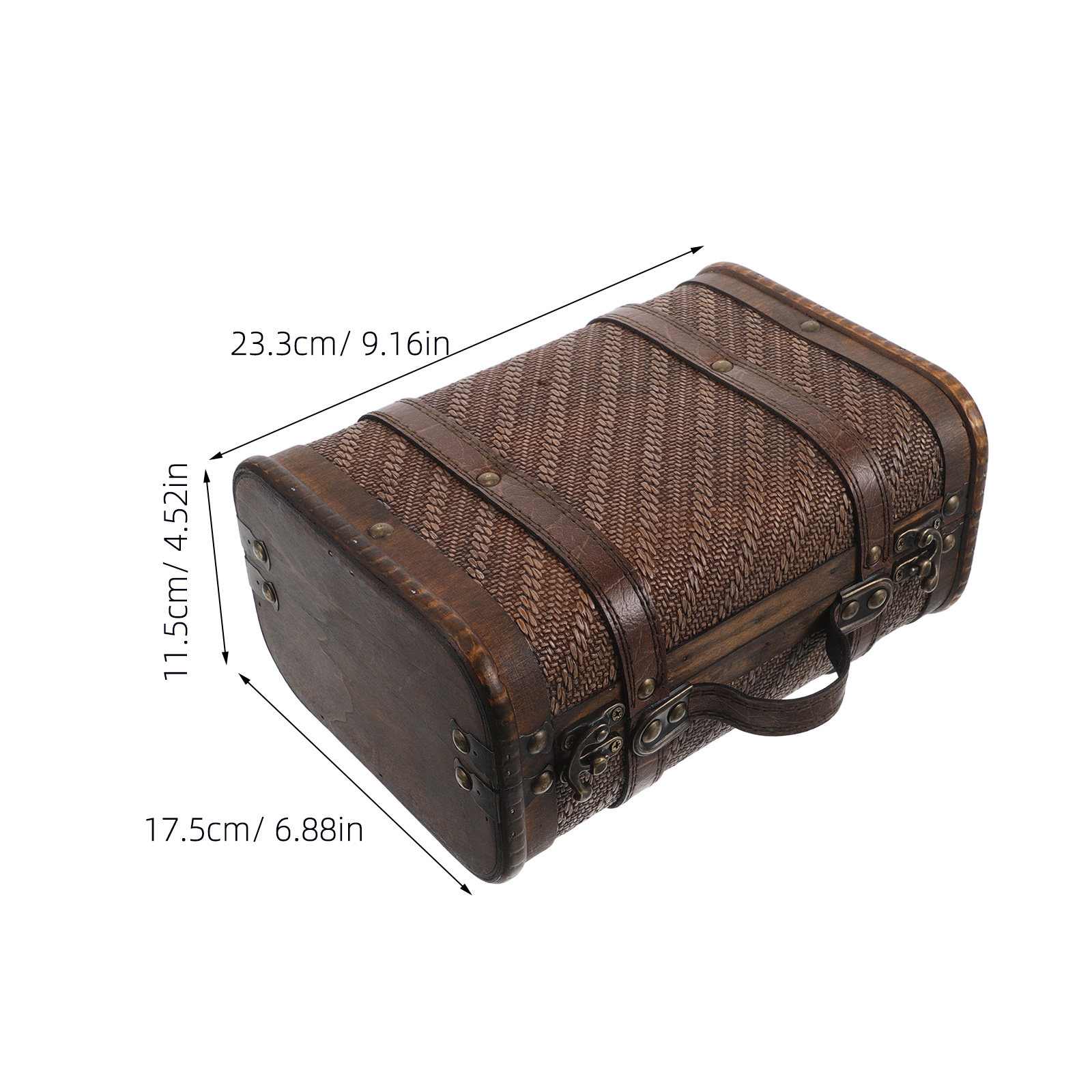 Kotak Penyimpanan Dekoratif Ko - Retro Vintage Trunk Suitcase ulasan dan harga