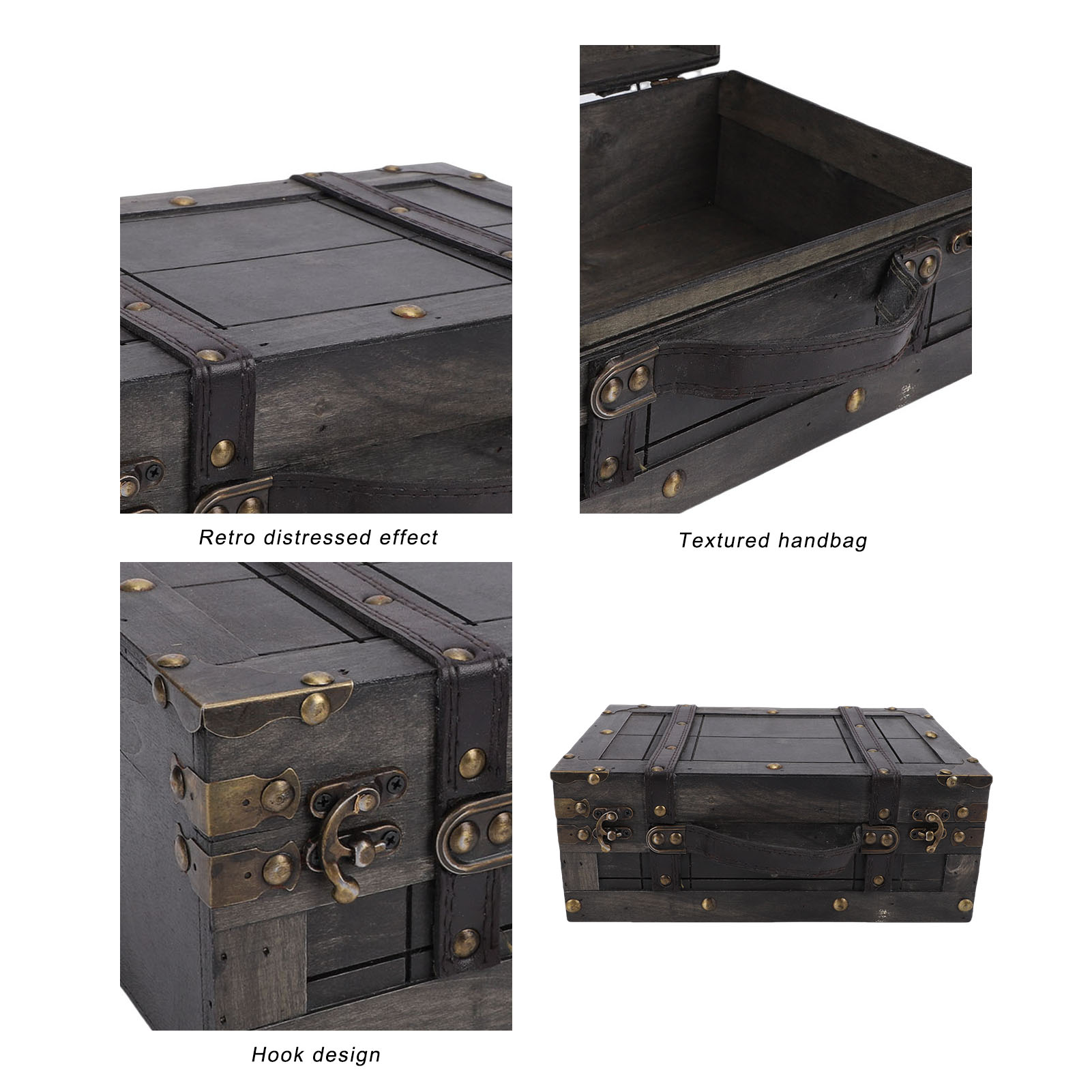 Kotak Penyimpanan Kayu Peti Ka - Retro Vintage Trunk Suitcase ulasan dan harga