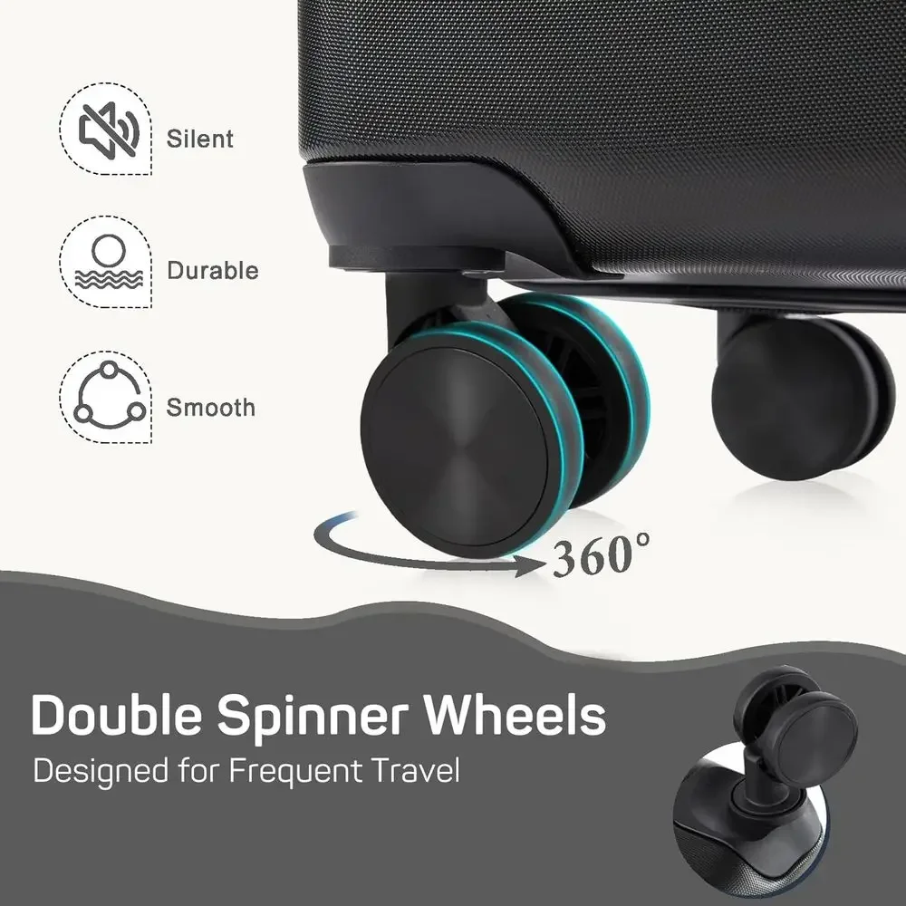 Set Koper Spinner 3-Piece Hard - Expandable Hard Shell Luggage Set ulasan dan harga