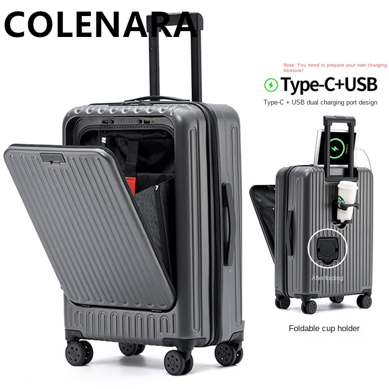 Tas Koper Kabin Multifungsi CO - Front Opening Laptop Luggage 24 Inch ulasan dan harga