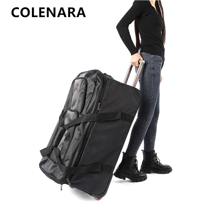 Tas Troli Kapasitas Besar COLE - Foldable Rolling Luggage Bag ulasan dan harga