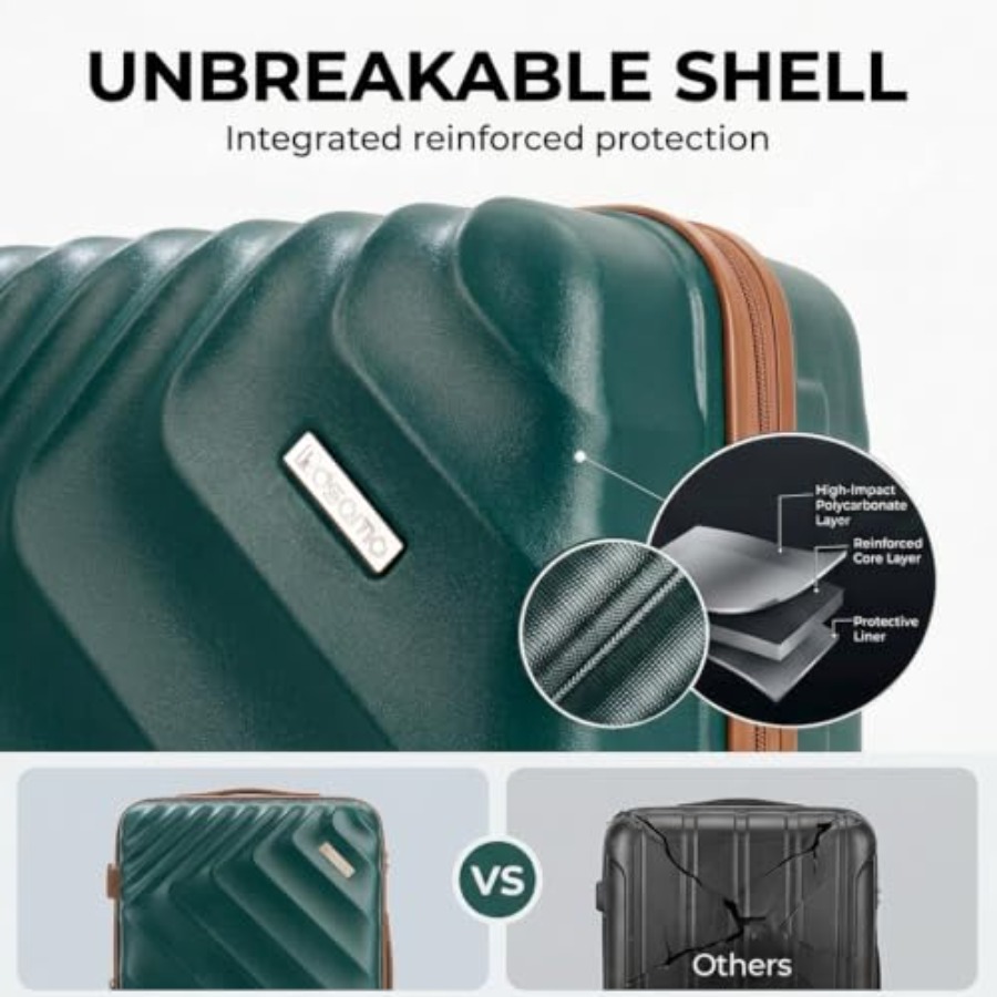 Set Koper 5-Potong Berbahan Ke - Expandable Hard Shell Luggage Set ulasan dan harga