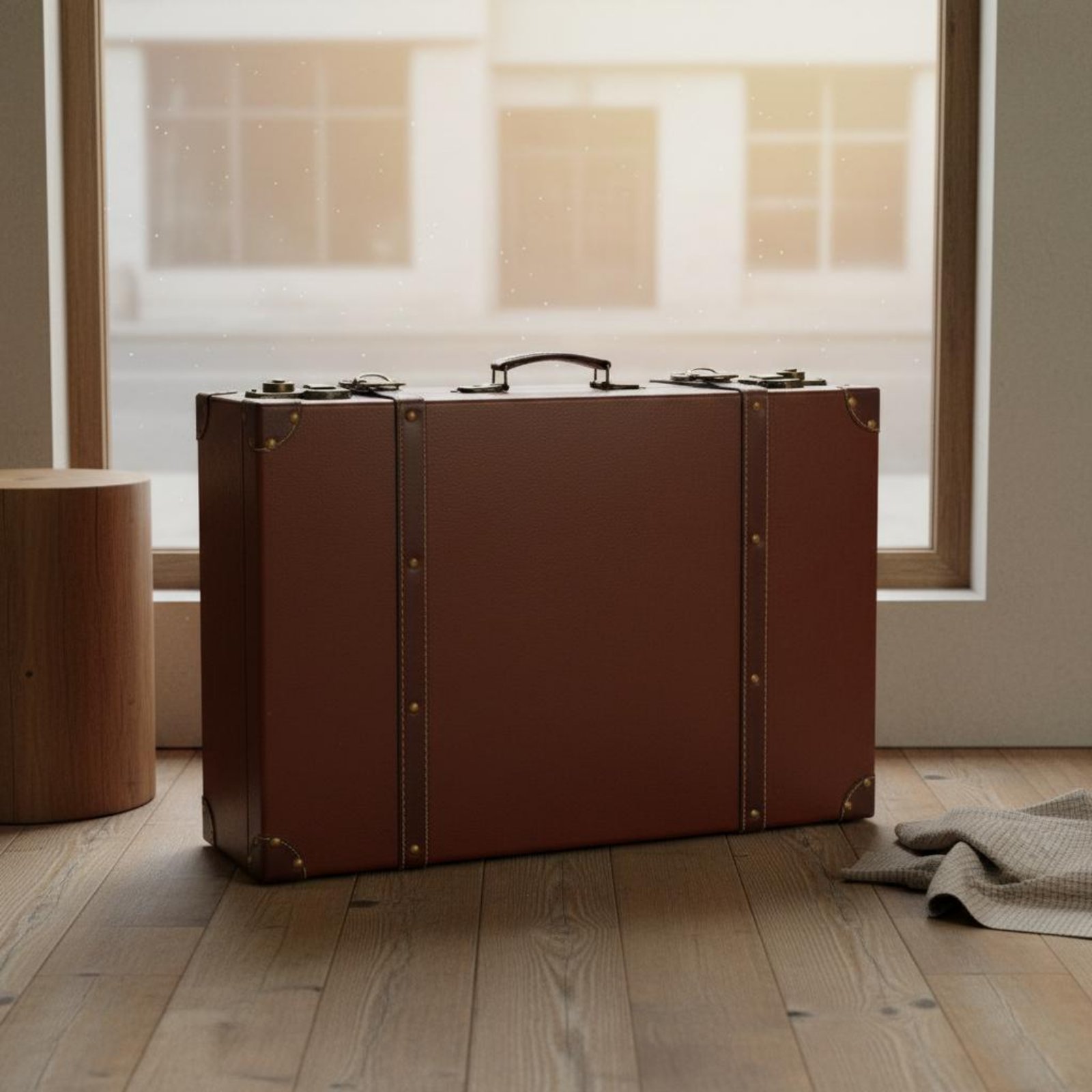 3 Buah Set Koper Vintage Prope - Retro Vintage Trunk Suitcase ulasan dan harga