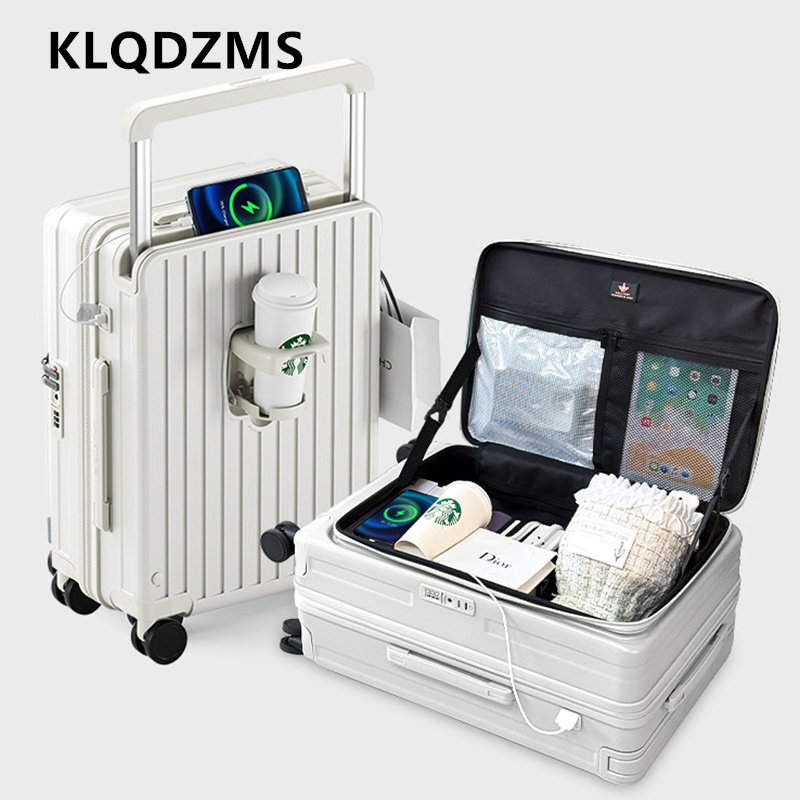 KLQDZMS Koper Pengisi Daya den - Front Opening Laptop Luggage 24 Inch ulasan dan harga