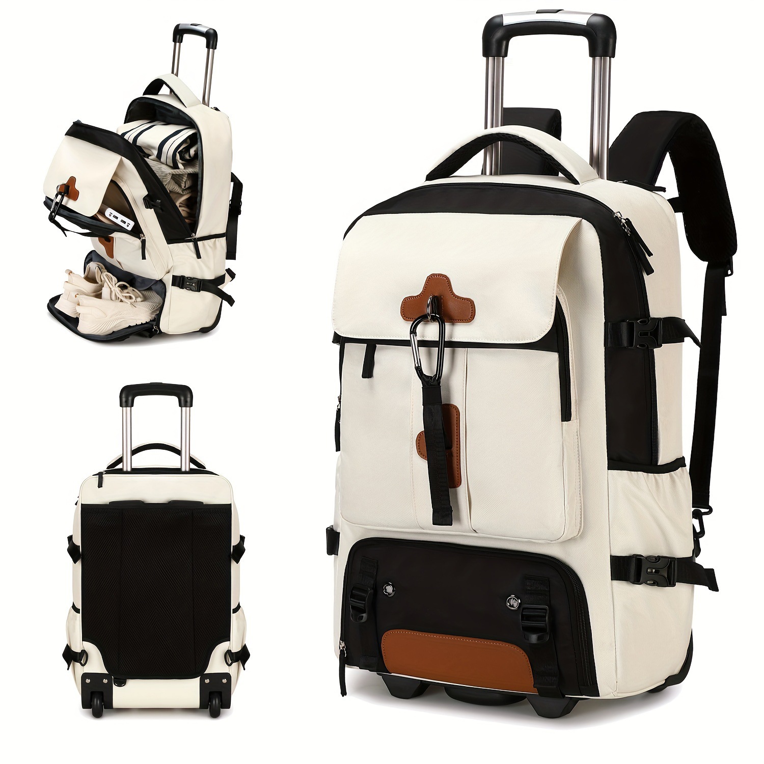 Ransel Beroda Kapasitas Besar  - Foldable Rolling Luggage Bag ulasan dan harga
