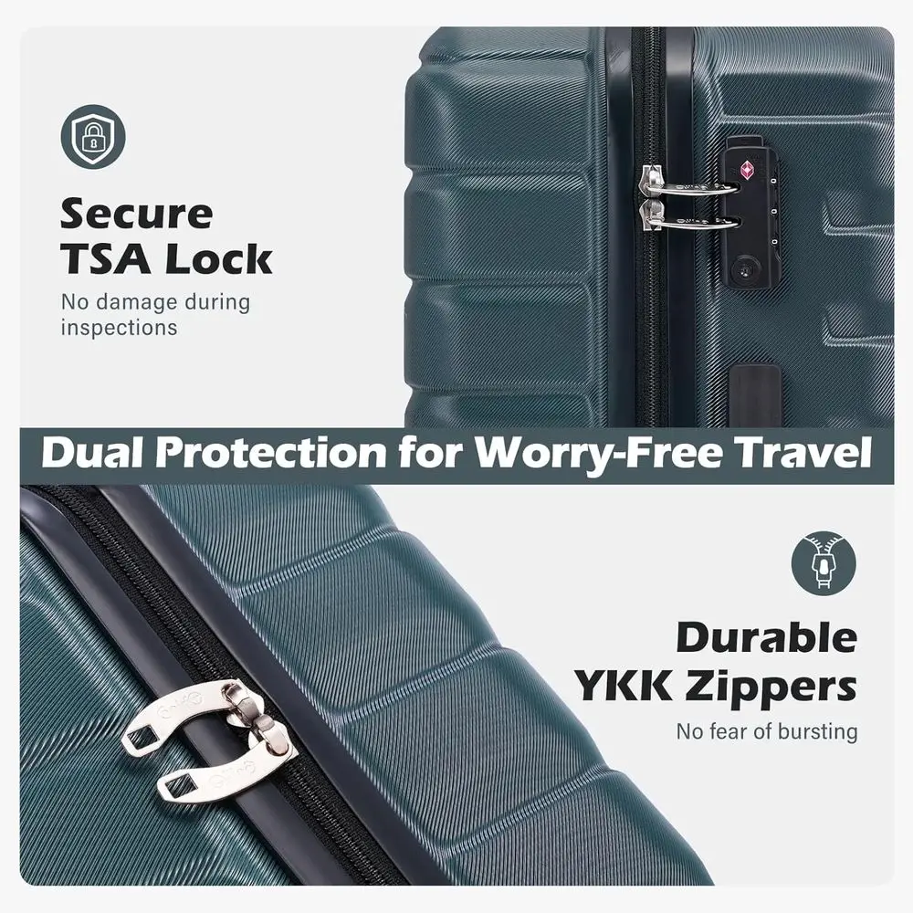 Set Koper Spinner 3-Piece Hard - Expandable Hard Shell Luggage Set ulasan dan harga